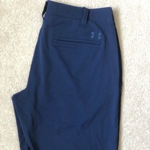 Under Armour size 34 golf shorts. Navy Blue